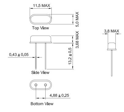 插件晶振DIP 49S产品规格